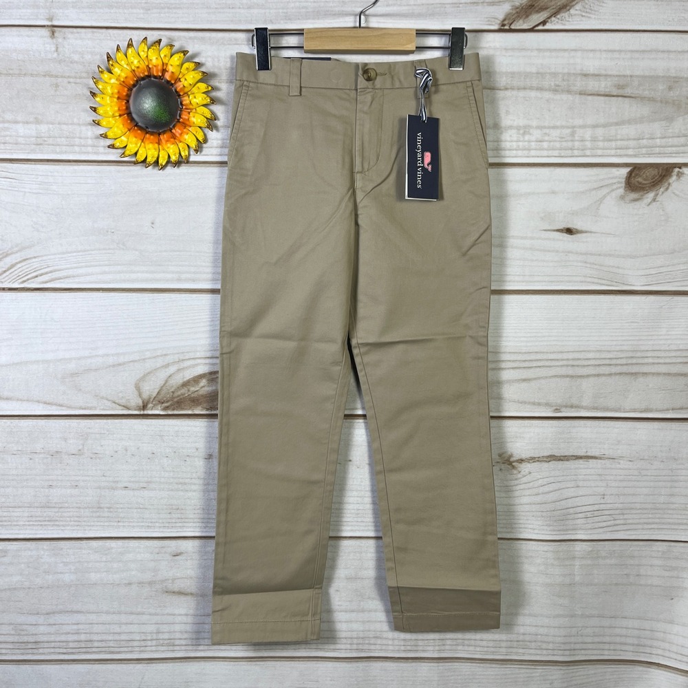 Vineyard Vines Boys Breaker Pants Khaki Size‎ 7 Chino Casual Stretch